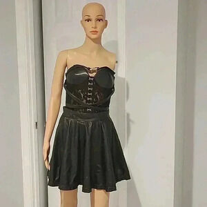 Abody vegan leather skirt